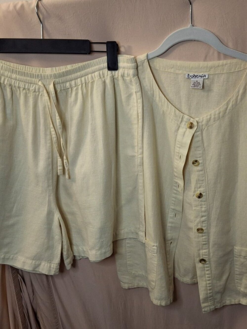 Bohemia Summer Cotton set Top and Shorts sz 8 Butter Neutral